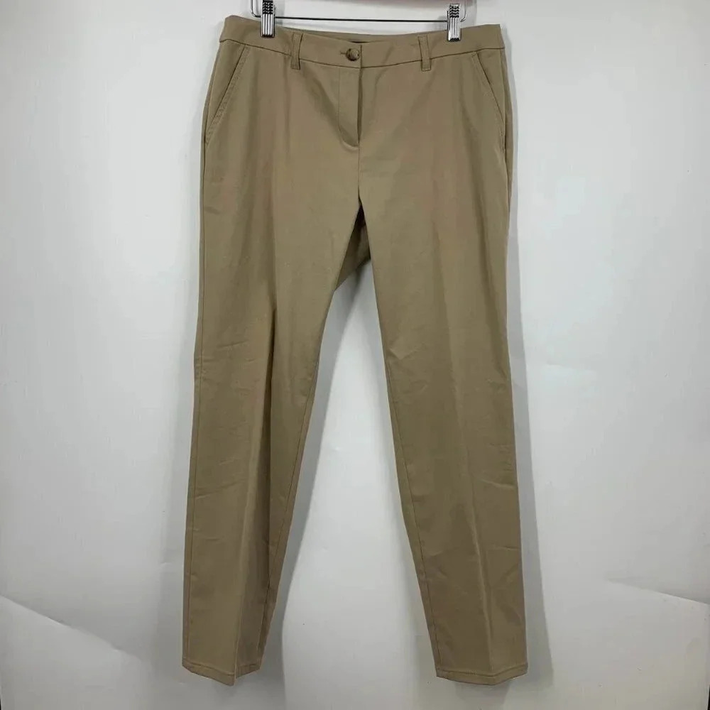 Escada Sport Women's Tulle Cotton Flat‎ Front Slacks Size 38